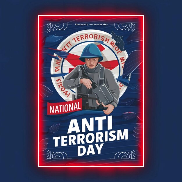 Foto diseño del cartel del día nacional contra el terrorismo