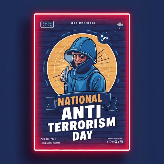 Foto diseño del cartel del día nacional contra el terrorismo