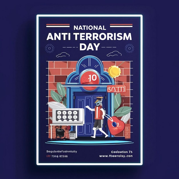 Foto diseño del cartel del día nacional contra el terrorismo