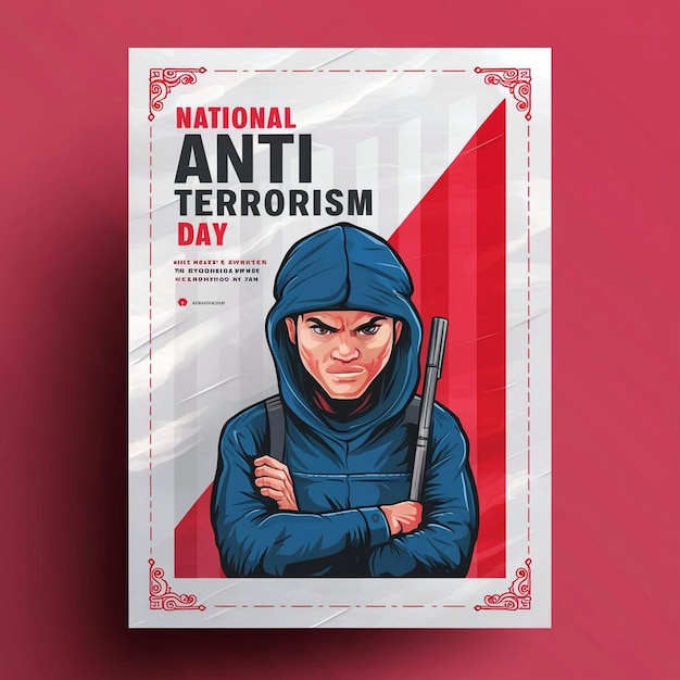 Diseño del cartel del Día Nacional contra el Terrorismo