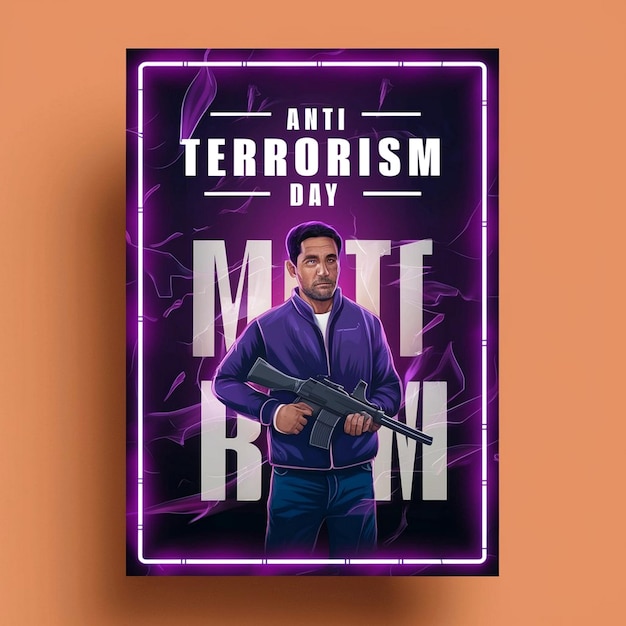 Diseño del cartel del Día Nacional contra el Terrorismo