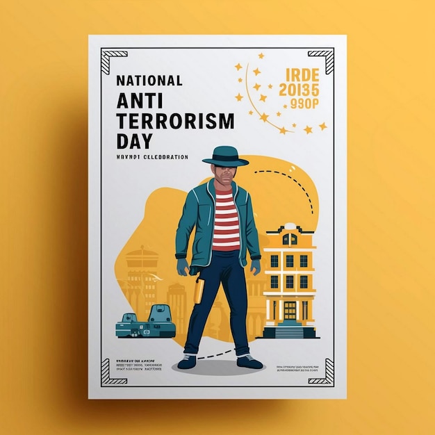 Diseño del cartel del Día Nacional contra el Terrorismo