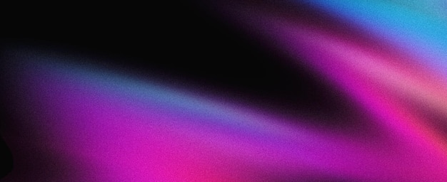 Diseño de cartel de encabezado de sitio web de banner de textura granulada de fondo de onda degradado de color abstracto negro azul rosa magenta