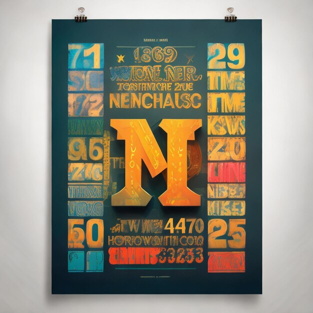 Diseño de cartel con palabra tiempo de matemáticas con números en el fondo con camiseta