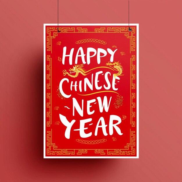 Foto diseño de carteles para el año nuevo chino
