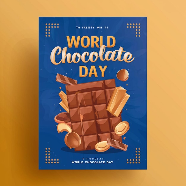 Foto diseño de carteles para la celebración del día mundial del chocolate