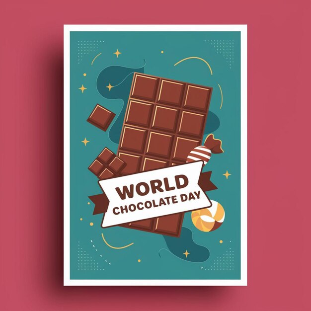 Foto diseño de carteles para la celebración del día mundial del chocolate