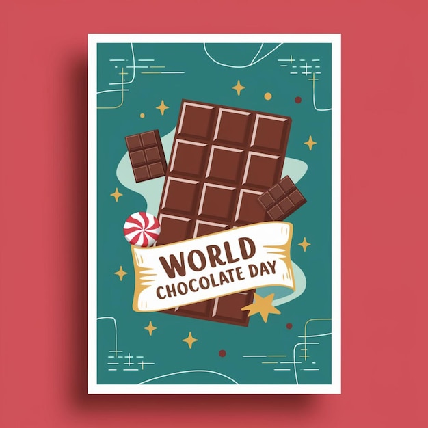 Foto diseño de carteles para la celebración del día mundial del chocolate