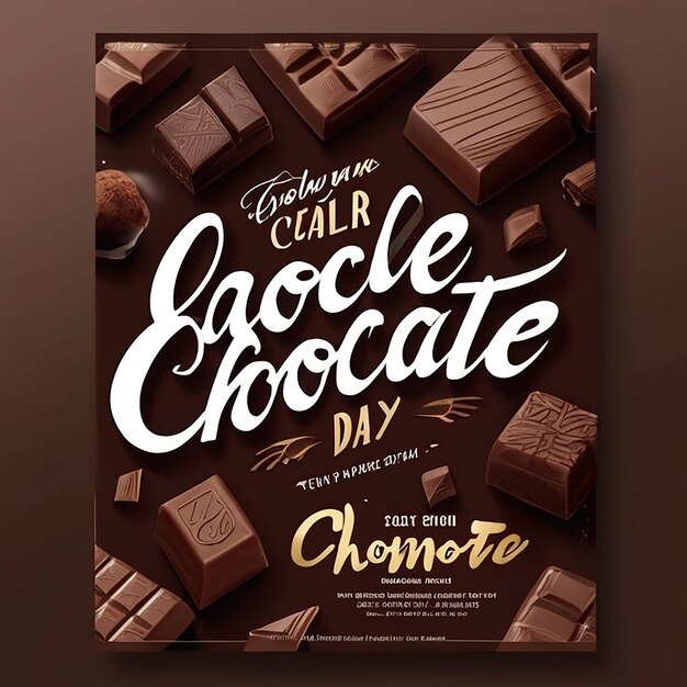 Foto diseño de carteles para la celebración del día mundial del chocolate