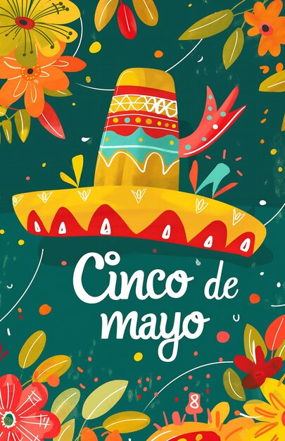 Diseño de carteles del Cinco de Mayo