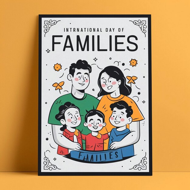 Foto diseño de carteles para el día internacional de las familias