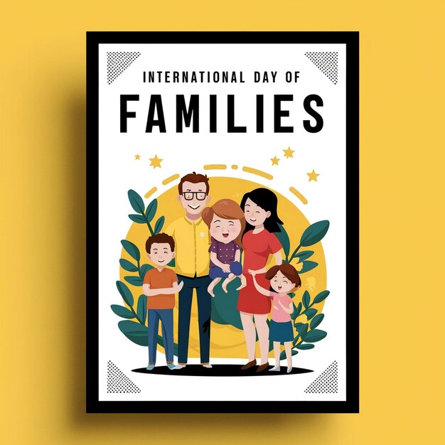 Foto diseño de carteles para el día internacional de las familias