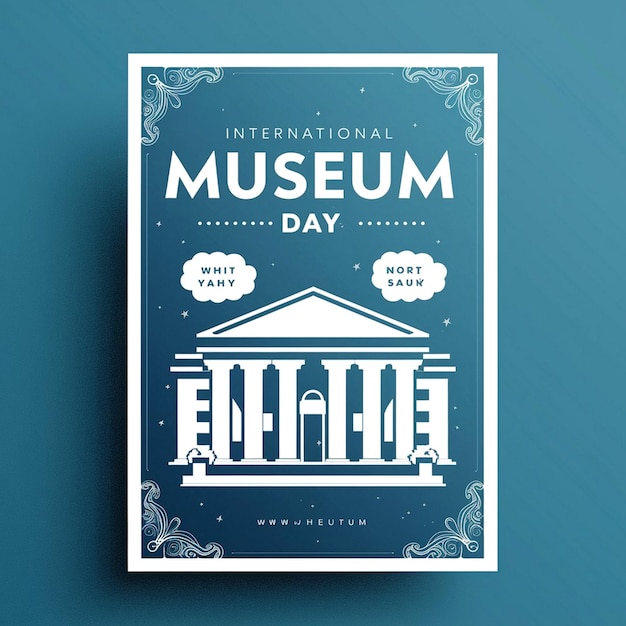 Foto diseño de carteles para el día internacional de los museos