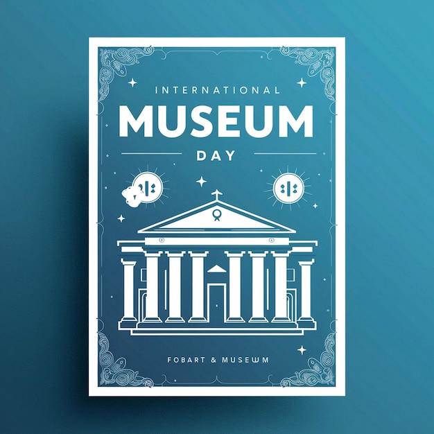Foto diseño de carteles para el día internacional de los museos