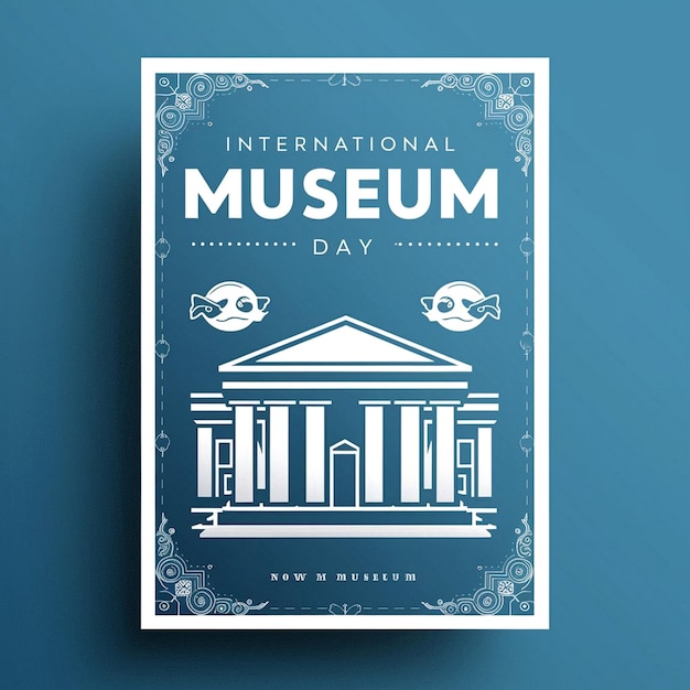 Foto diseño de carteles para el día internacional de los museos