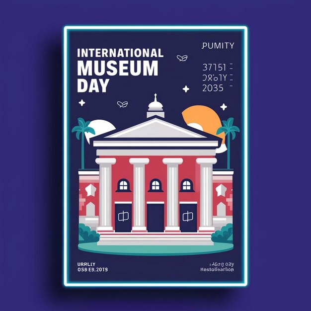 Foto diseño de carteles para el día internacional de los museos