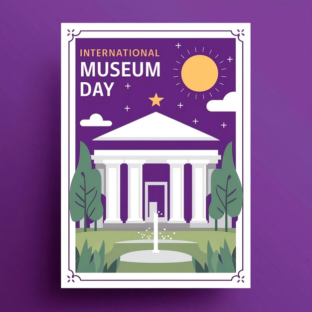 Foto diseño de carteles para el día internacional de los museos