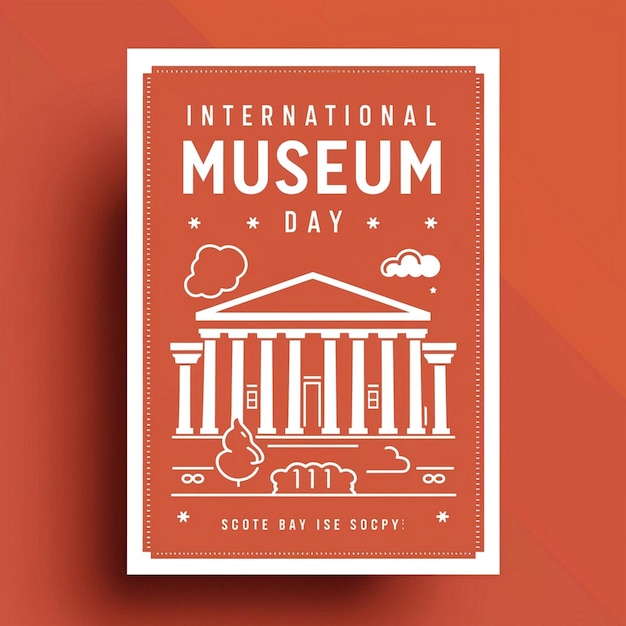 Foto diseño de carteles para el día internacional de los museos