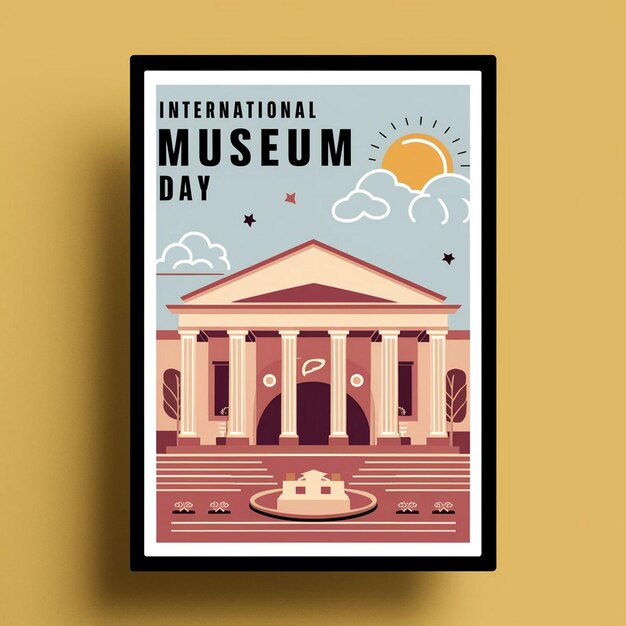 Foto diseño de carteles para el día internacional de los museos