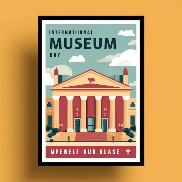 Foto diseño de carteles para el día internacional de los museos