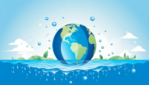 Foto diseño de carteles mínimos para el día mundial del agua