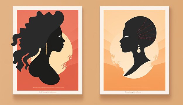 Diseño de carteles mínimos para el Mes Internacional de la Historia Negra