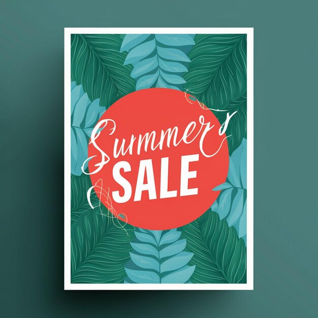 Diseño de carteles para la venta de verano