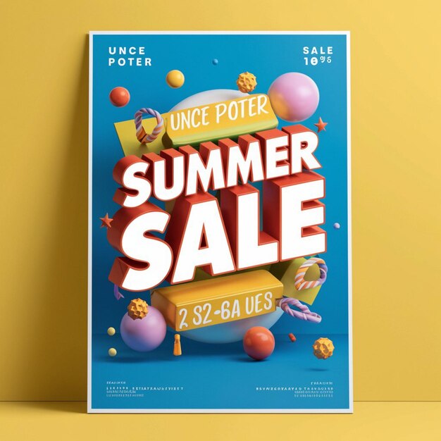 Diseño de carteles para la venta de verano