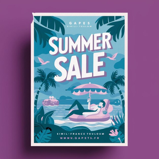 Foto diseño de carteles para la venta de verano