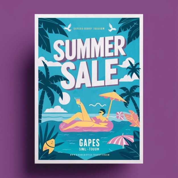 Foto diseño de carteles para la venta de verano