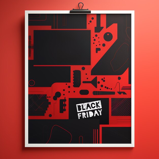 Foto diseño de carteles del viernes negro