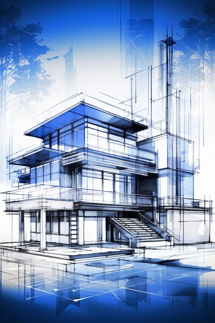 Foto el diseño de la casa es un plano