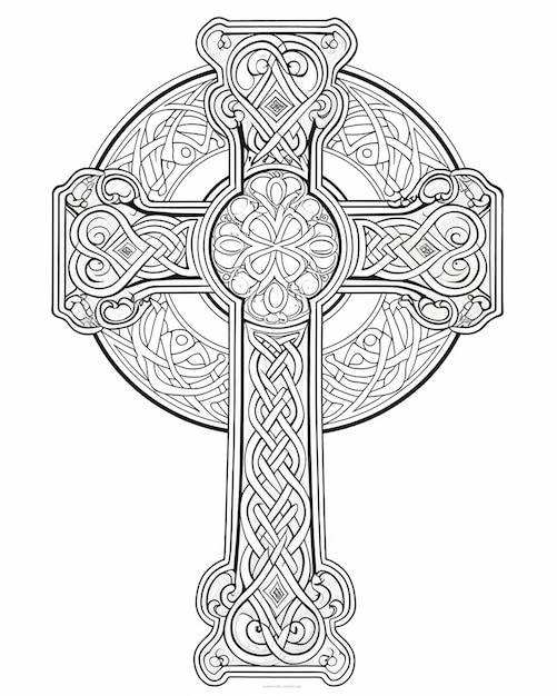 Diseño celta Páginas para colorear Vector cruzado