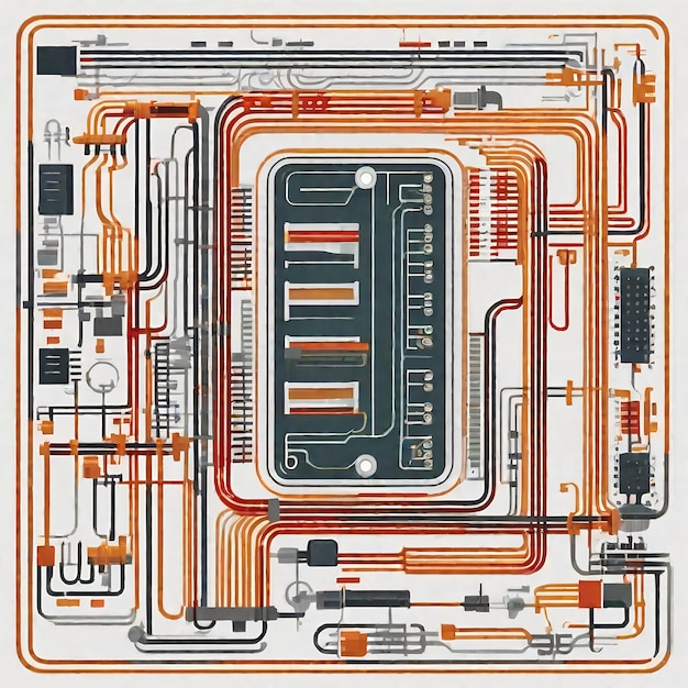 Diseño de circuito eléctrico intrincado