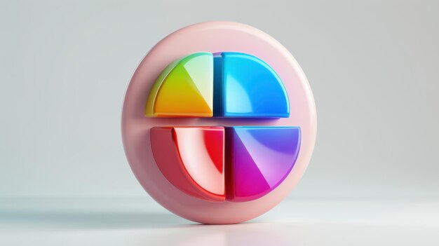 Diseño circular colorido con secciones segmentadas