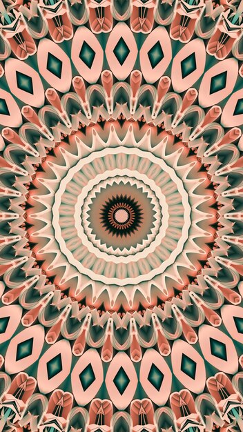 un diseño en un círculo con un fondo rosa