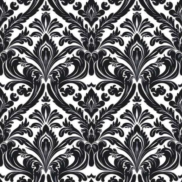 Diseño clásico de flores ornamentales para arte mural y estampados