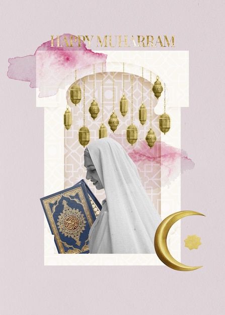 Foto diseño de collage para el año nuevo islámico