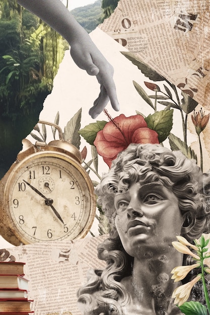 Foto diseño de collage art nouveau