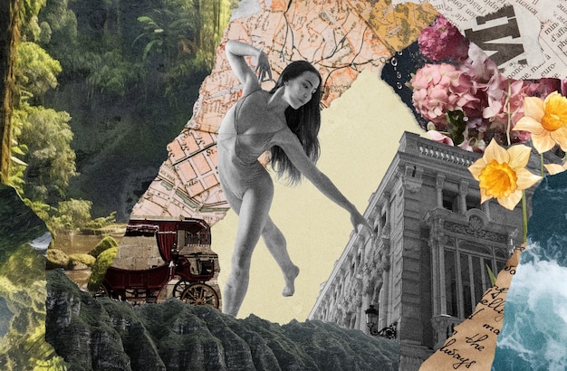 Foto diseño de collage art nouveau