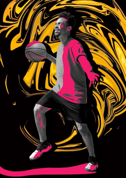 Diseño de collage de baloncesto