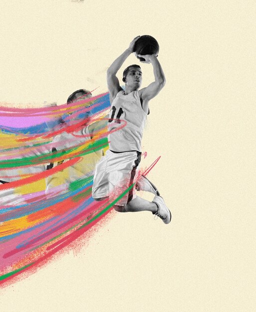 Diseño de collage de baloncesto