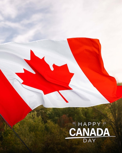 Diseño de collage para el día feliz de Canadá
