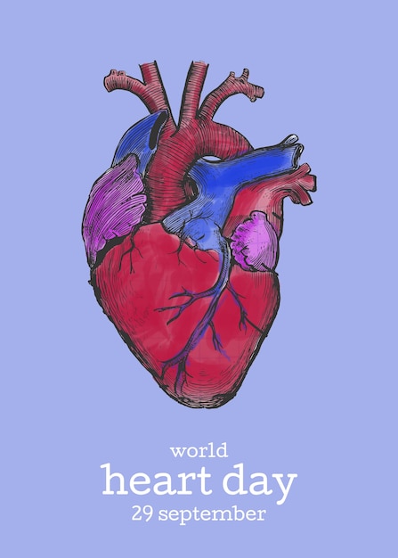 Diseño de collage para el Día Mundial del Corazón