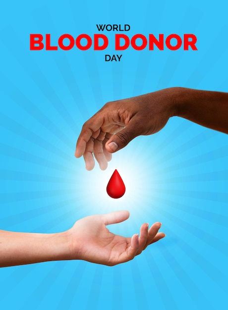 Foto diseño de collage para el día mundial de los donantes de sangre