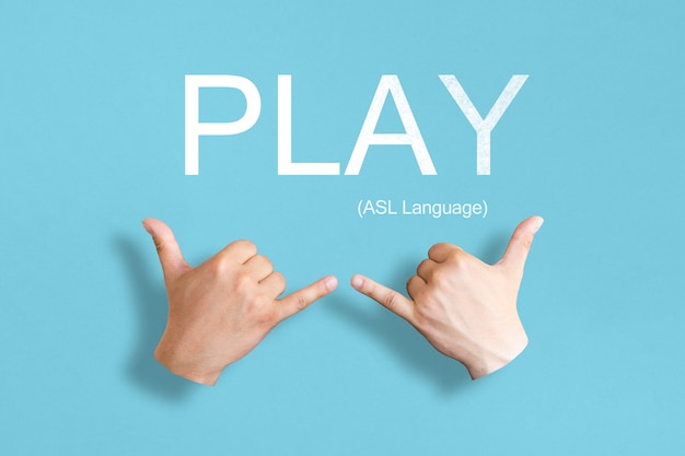 Foto diseño de collage de lenguaje de señas