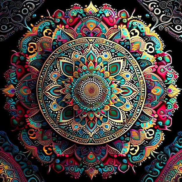 Foto diseño de colores mandala.