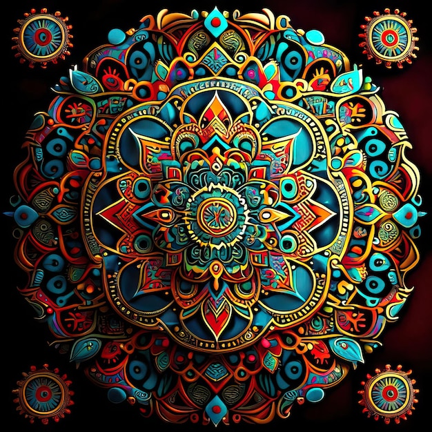 Diseño de colores mandala.