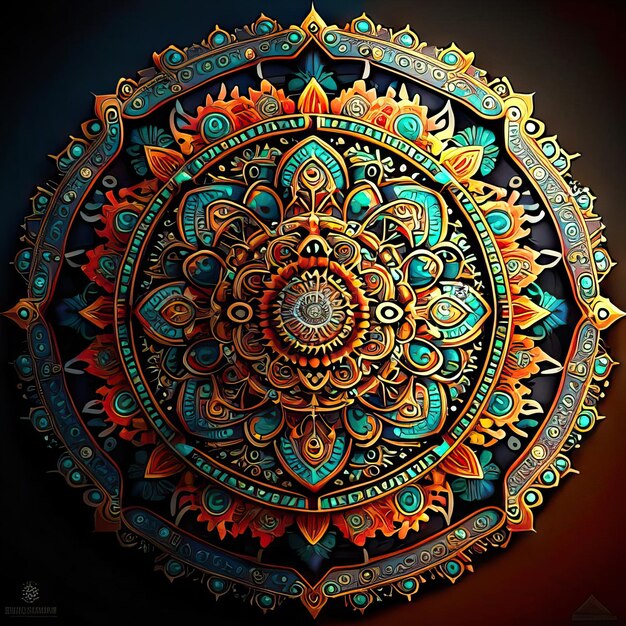 Foto diseño de colores mandala.