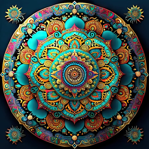 Diseño de colores mandala.